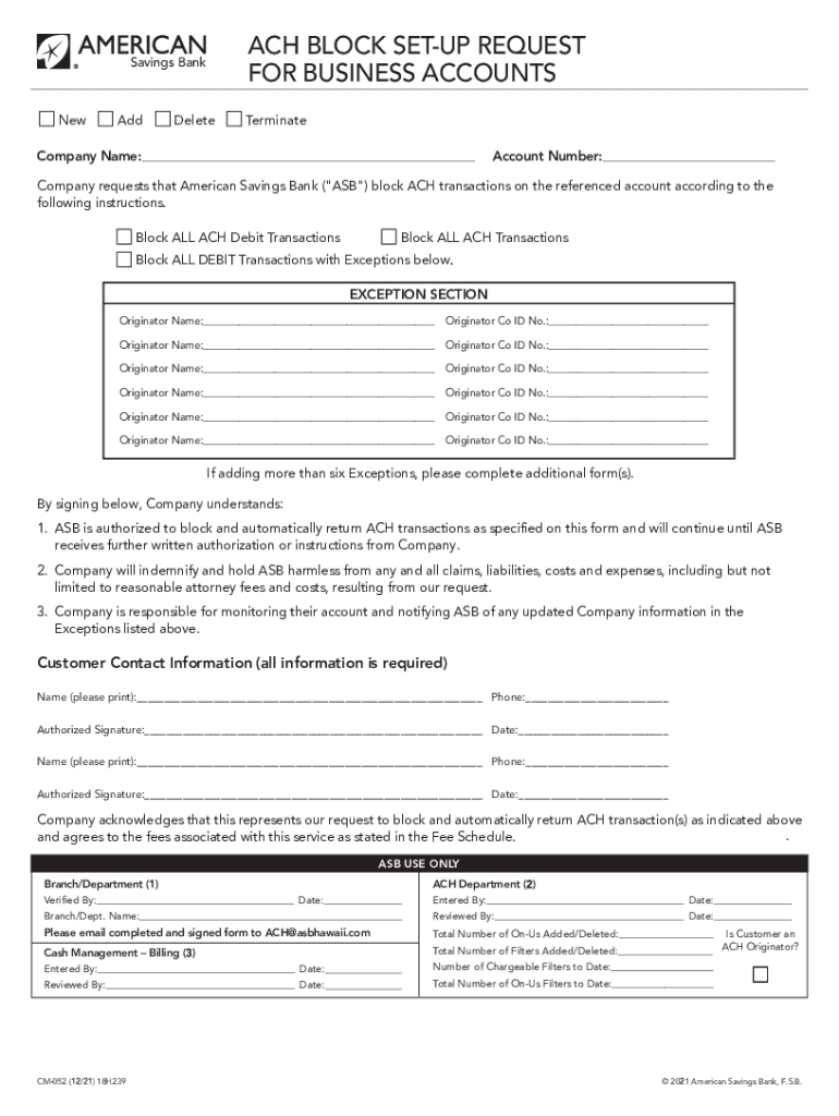 Fillable Online ASB ACH Debit Block Form Fax Email Print PdfFiller fillable-online-asb-ach-debit-block-form-fax-email-print-pdffiller
