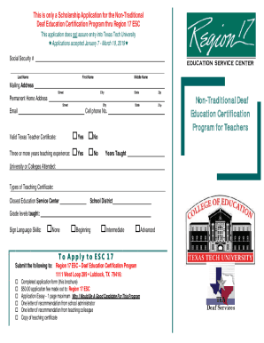 Fillable Online Non Traditional Deaf Education Certification Program Fillable Online Non Traditional Deaf Education Certification Program