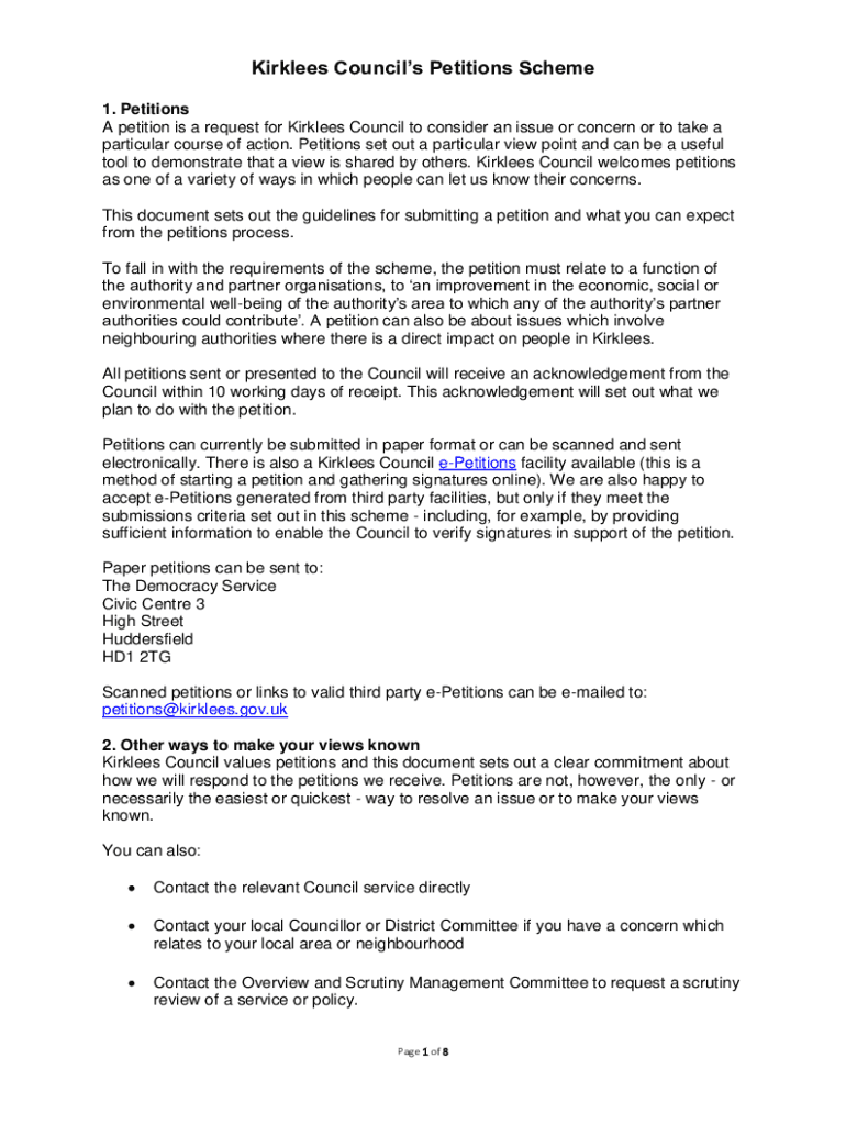 Fillable Online Revoke Kirklees Councils' decision to put a site at