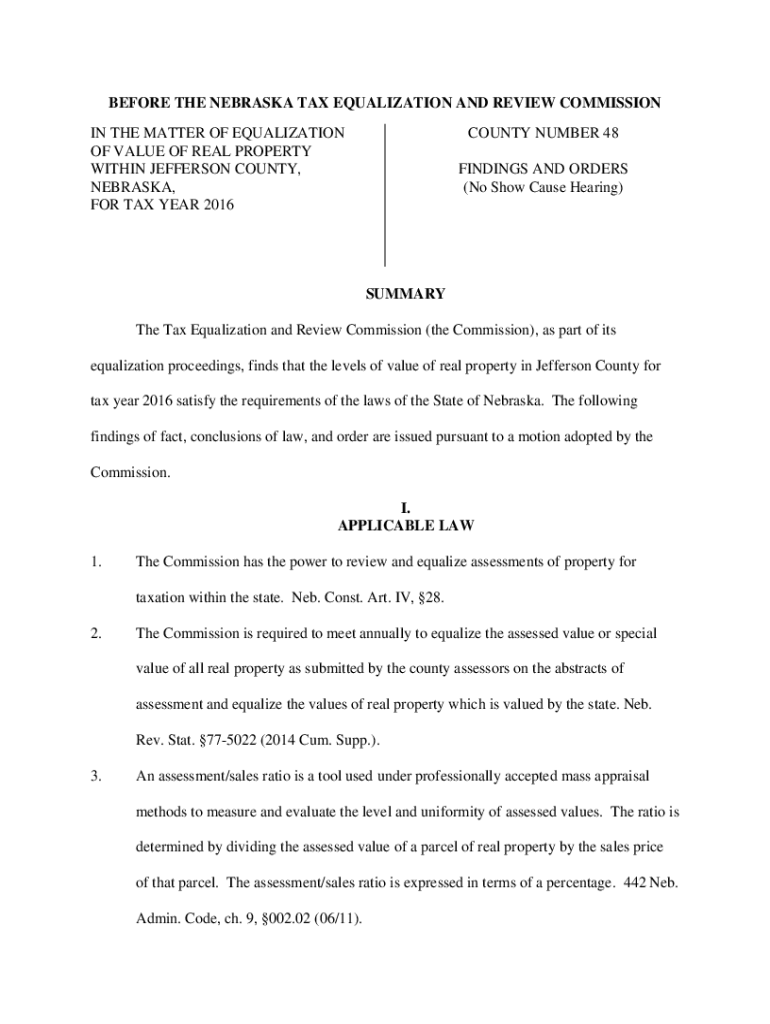 Fillable Online terc nebraska jefferson.county.pdf Fax Email Print