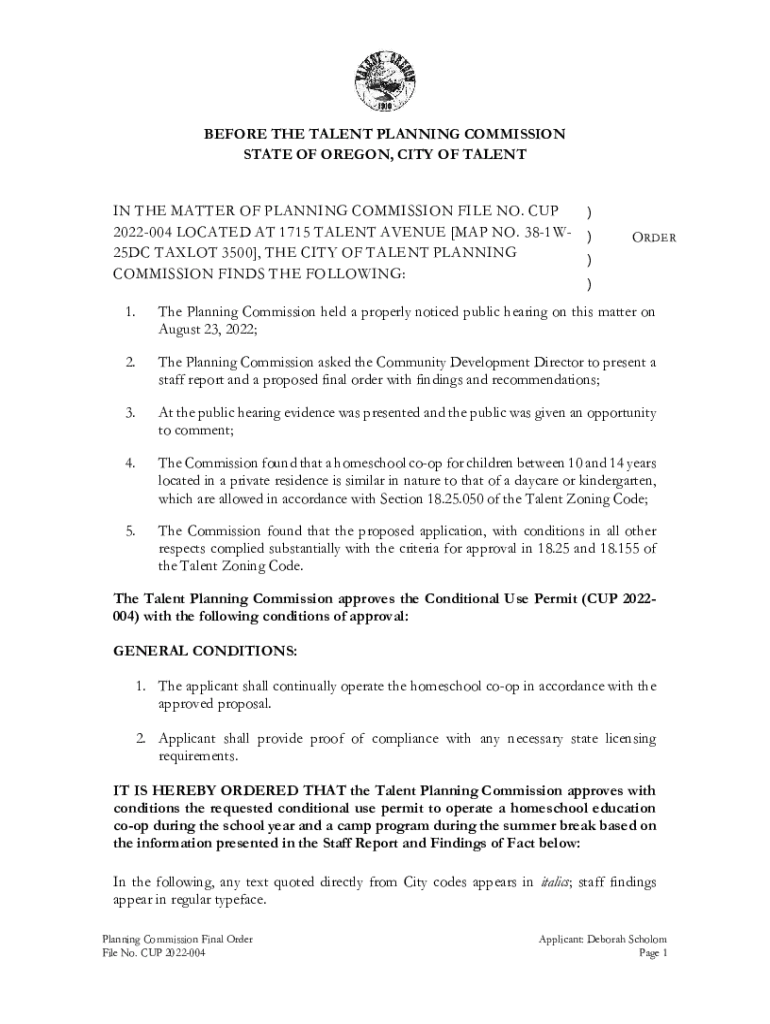 Fillable Online City of Talent Oregon Site Plan Review Fax Email