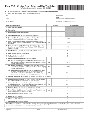 ST-9 Virginia Retail Sales and Use Tax Single Location. ST-9 Virginia Retail Sales and Use Tax Single Location