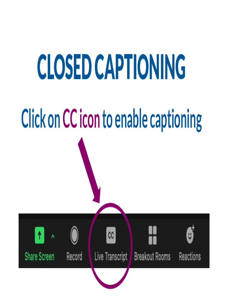 Fillable Online How to Turn on Closed Captioning for Streaming Content