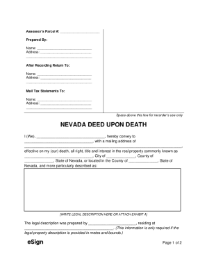 Nevada Deed Upon Death Form