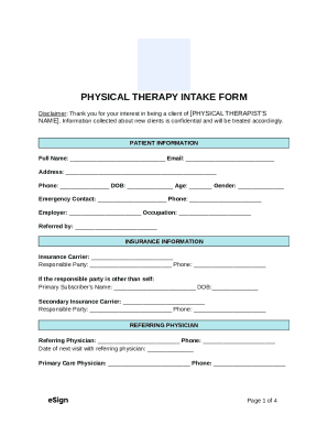 How to Write a Physical Therapy Intake Form - Indy