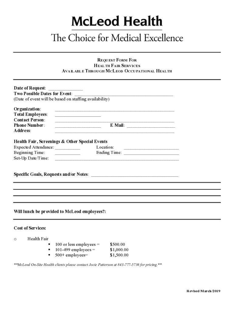 Fillable Online New Occupational Health Forms Fax Email Print pdfFiller