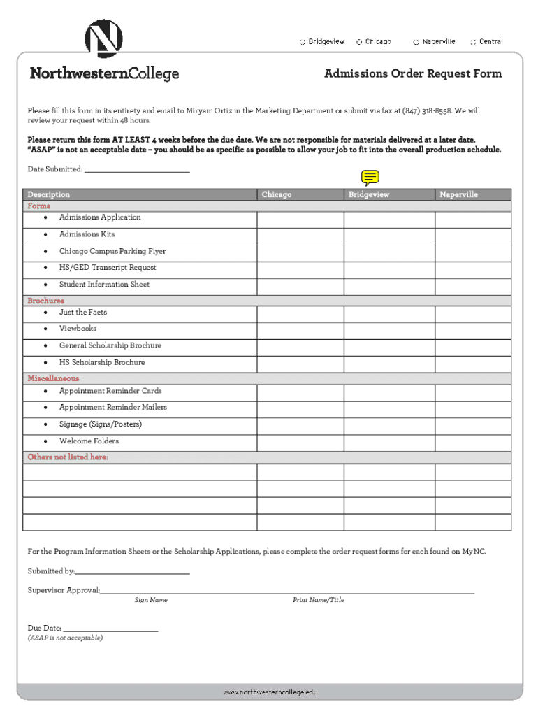 Fillable Online Office Stationery Order Request Form Fax Email Print