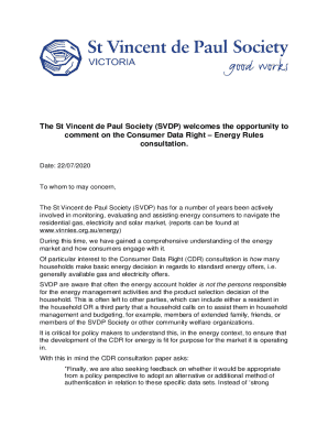 The St Vincent de Paul Society (SVDP) welcomes the opportunity to