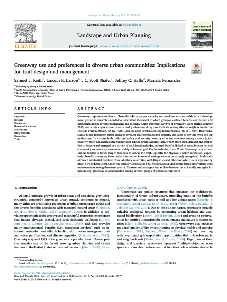 Fillable Online Guide for authors Landscape and Urban Planning Fax