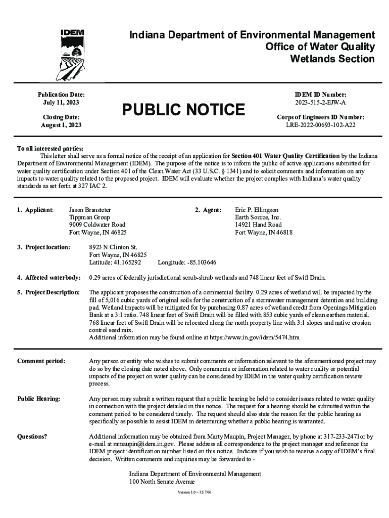 Fillable Online National Guidance Water Quality Standards for Wetlands