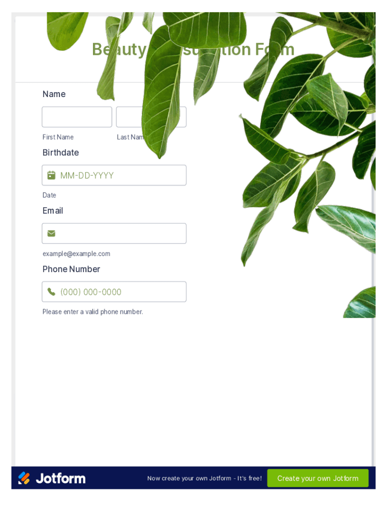 Fillable Online Free Client Consultation Form Template Fax Email Print ...