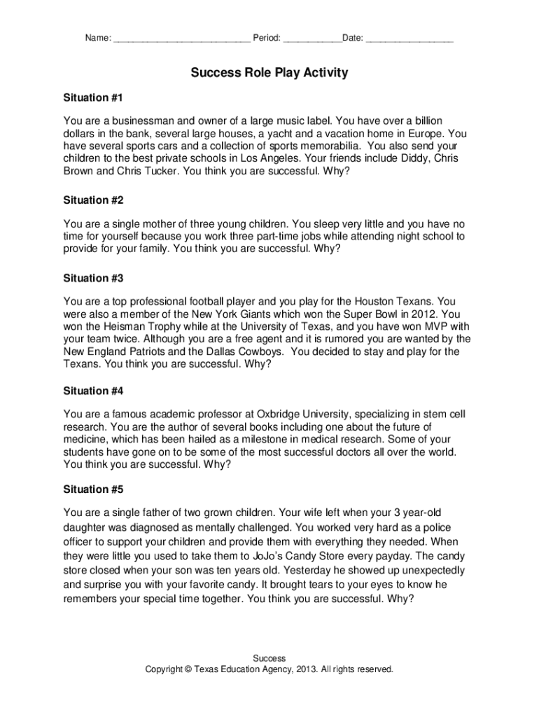 Fillable Online 20 Creative ESL Role Play Ideas For Students Of Any Age