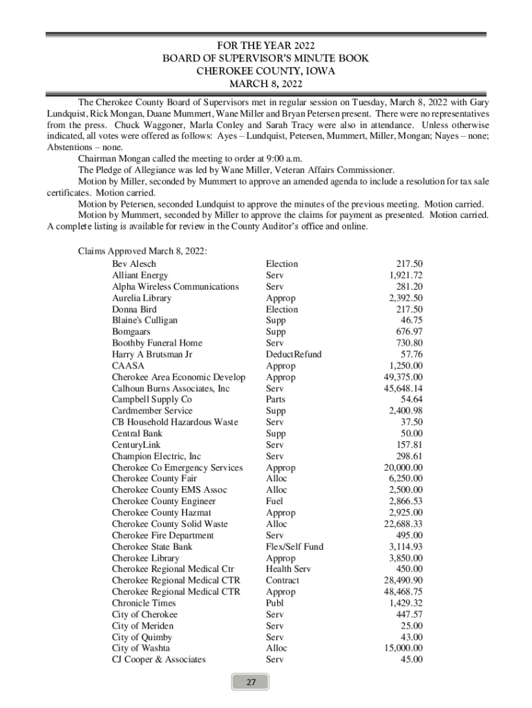 Fillable Online City of Cherokee, Iowa Fax Email Print pdfFiller