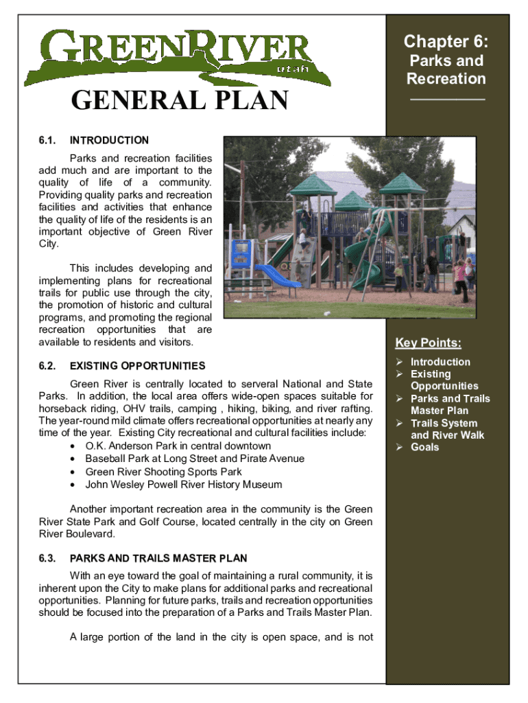 Fillable Online New Bern Parks and Recreation Goals and Objectives Fax