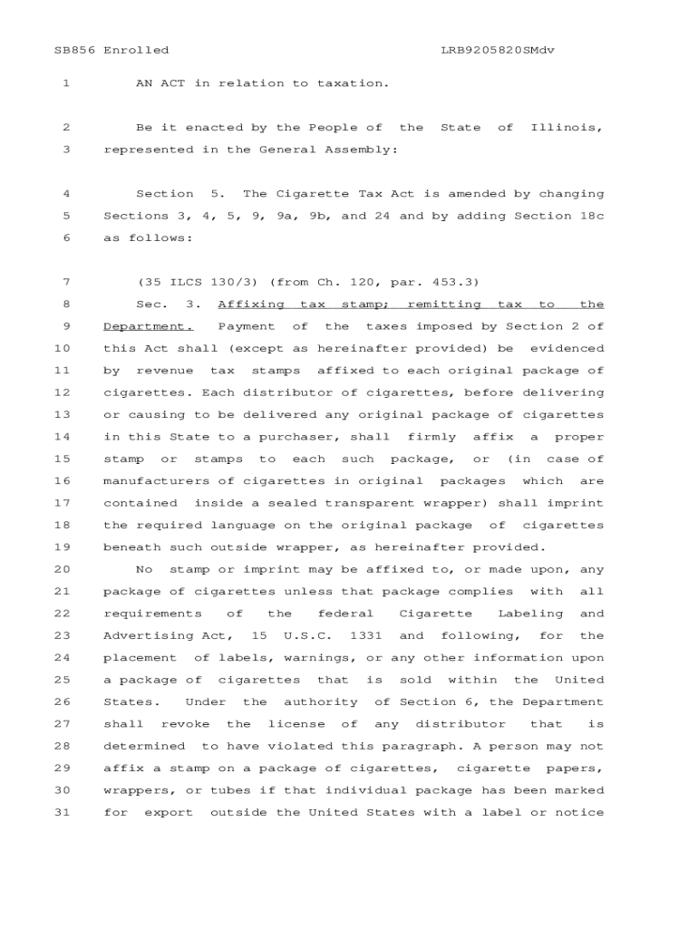 Fillable Online Cigarette and Tobacco Products Tax Law Chapter 2 CDTFA Fax Email Print