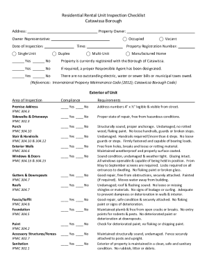 Fillable Online Rental Property Certificate of Occupancy Inspection Fillable Online Rental Property Certificate of Occupancy Inspection