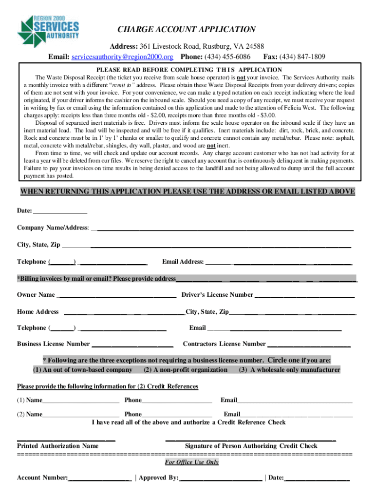 Fillable Online Livestock Road Regional LandfillLandfill in Rustburg, VA Fax Email Print pdfFiller