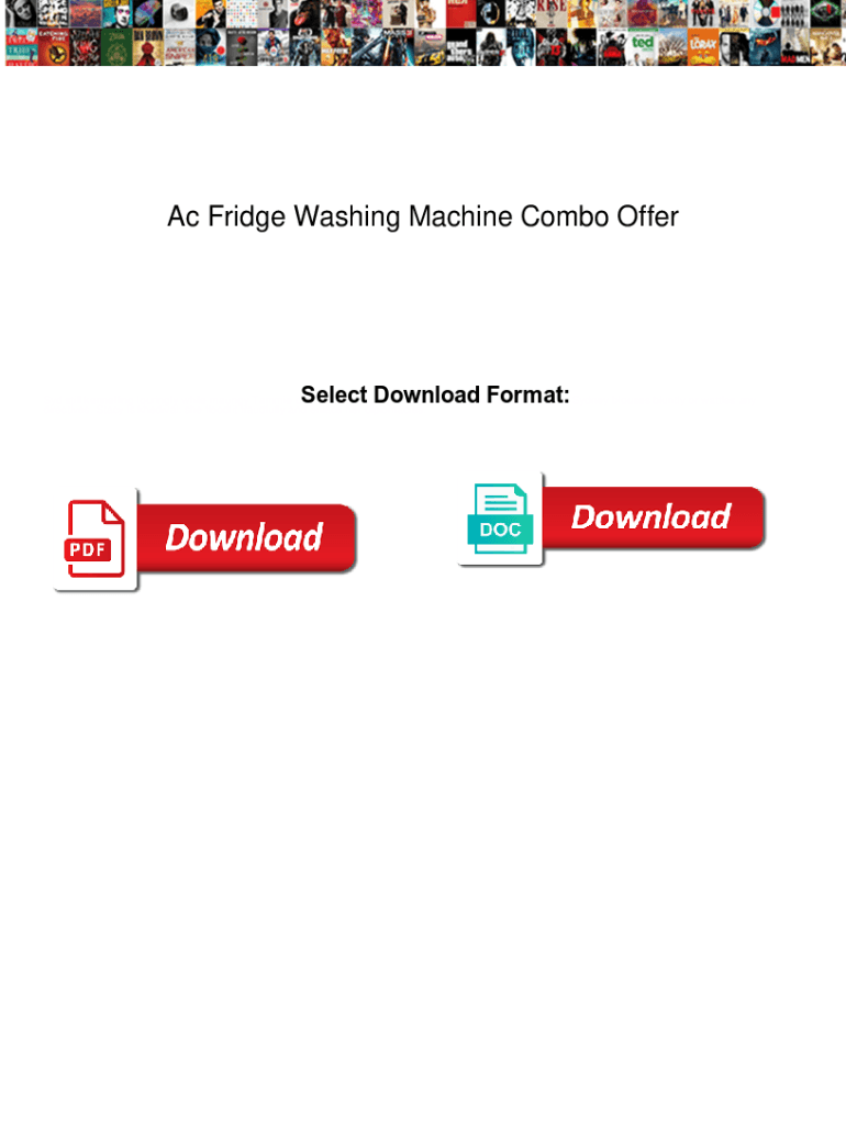 Fillable Online Ac Fridge Washing Machine Combo Offer. Ac Fridge
