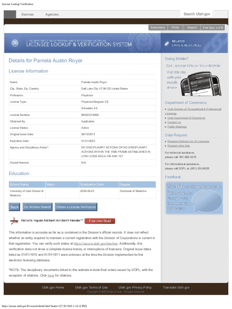 Fillable Online Dr. Pamela Austin Royer, Obstetrics Gynecology, Salt