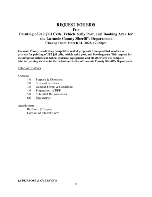 REQUEST FOR BIDS For Painting of 212 Jail Cells, Vehicle ...