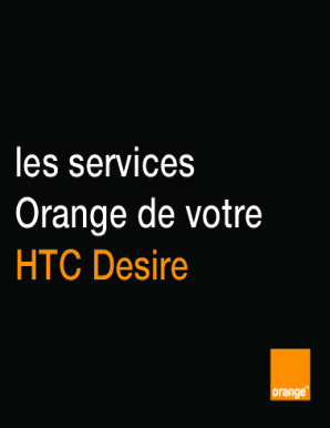 les services Orange de votre HTC Desire