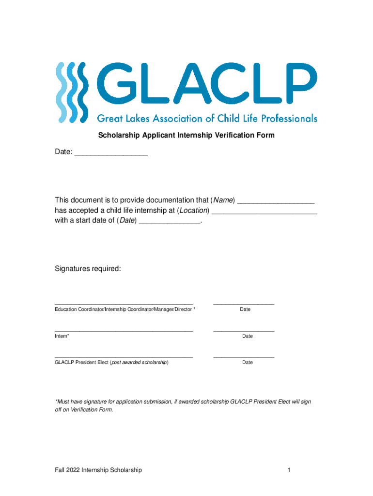 Fillable Online Child Life Certification Commission Clinical Experience