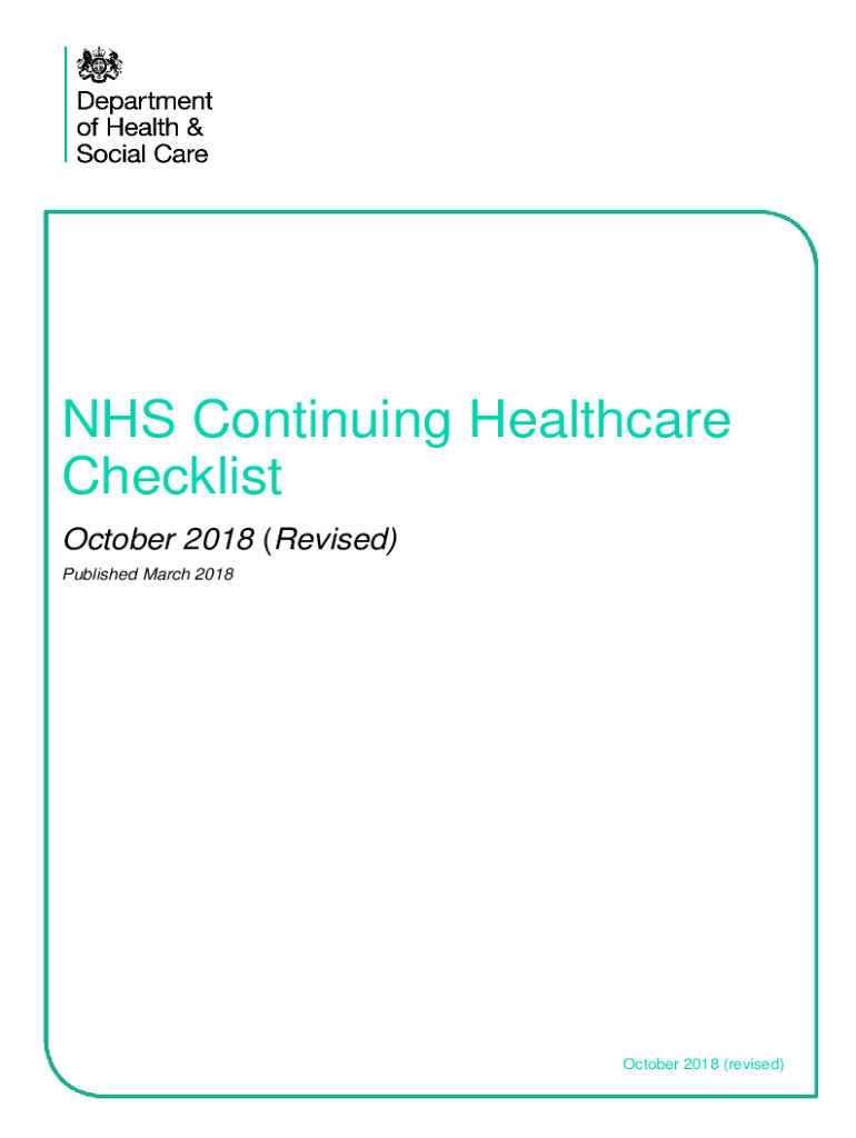 Fillable Online Fillable Online NHS Continuing Healthcare Consent Form