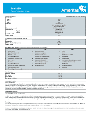 Ameritas Dental Highlight Sheet.pdf - Ennis ISD