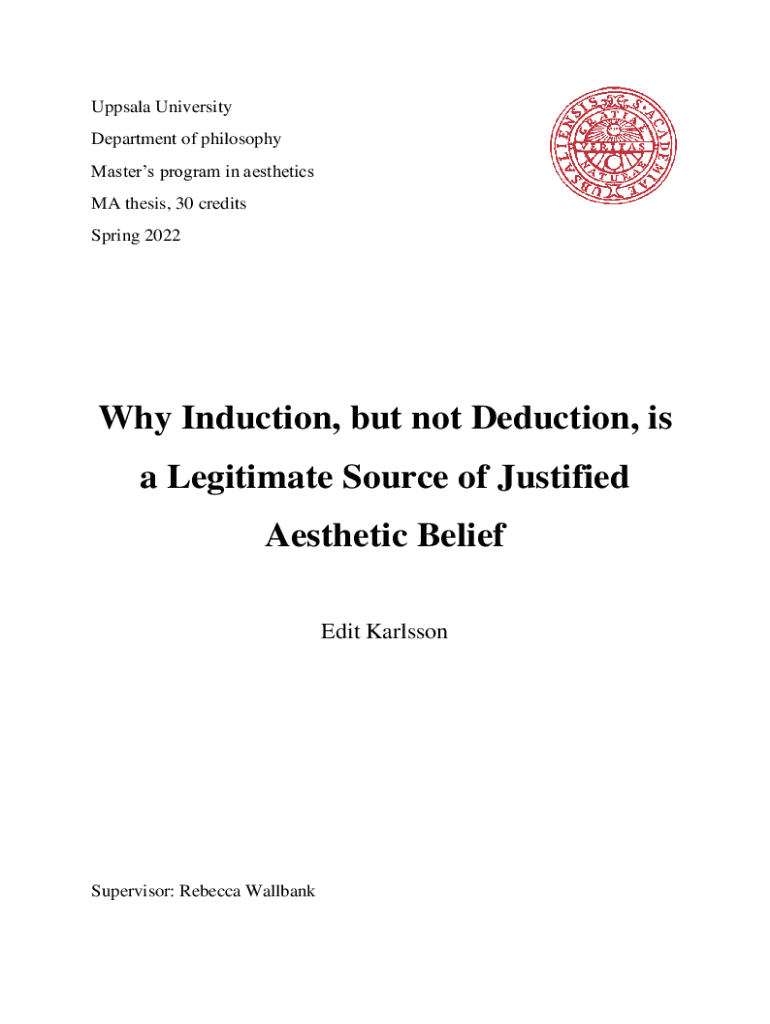Fillable Online On the Justification of Deduction and Induction Franz