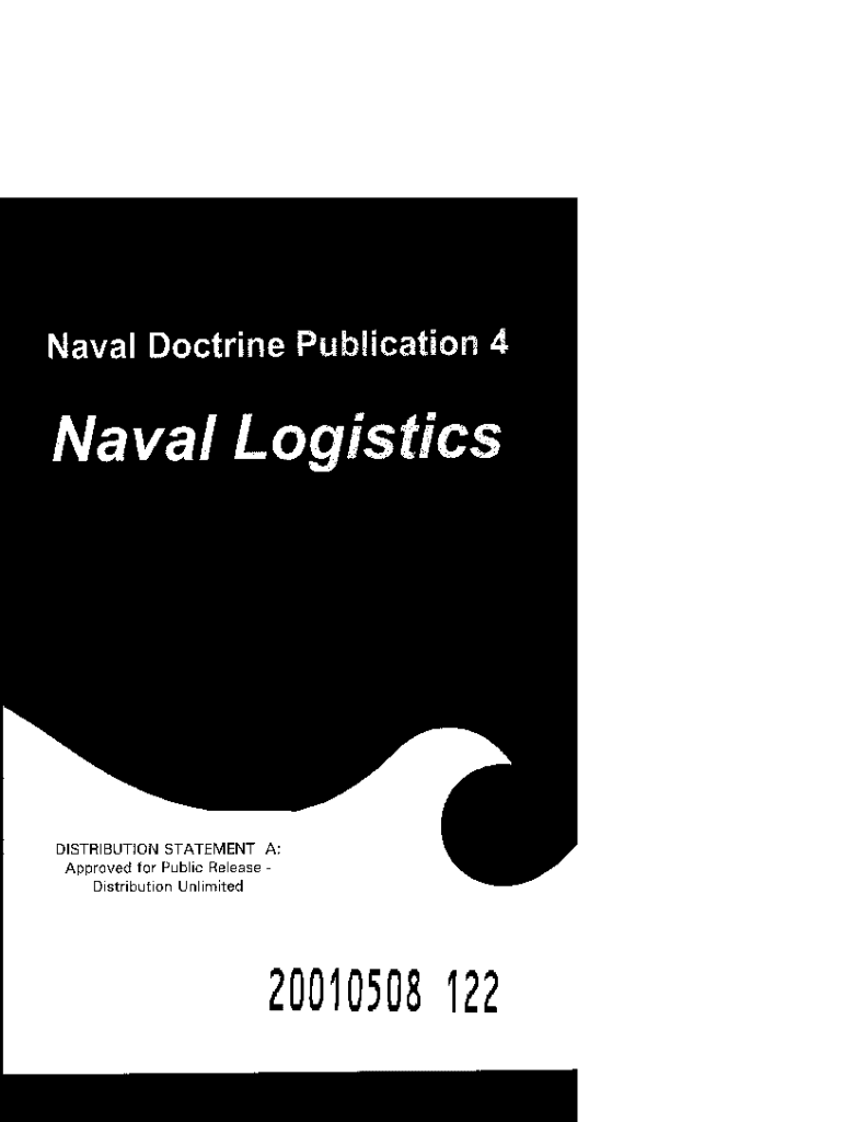 Fillable Online Naval Logistics. Naval logistics is the sine qua non of our combat power and is