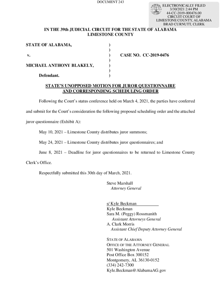 Fillable Online juror questionnaire Fax Email Print pdfFiller