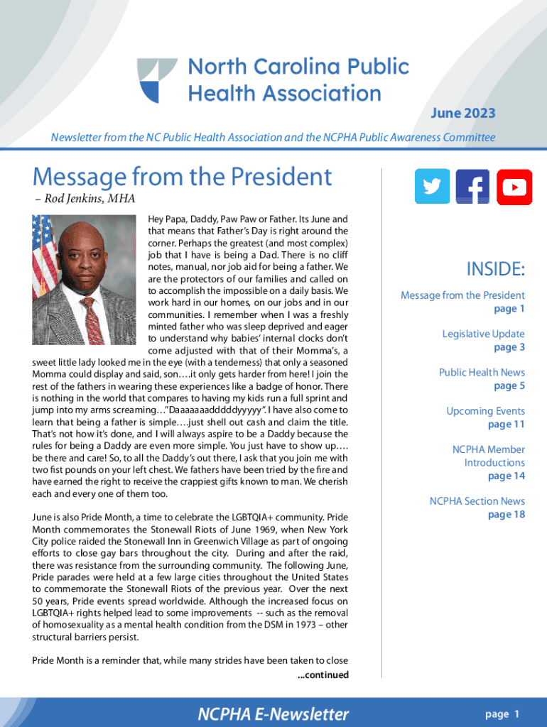 Fillable Online ncpha memberclicks North Carolina Alliance of Public