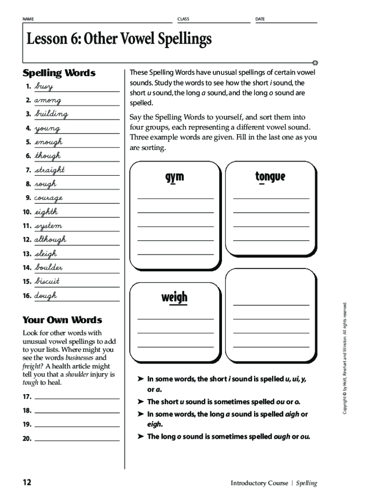 Fillable Online Spelling Power Workbook Teacher Annotated EditionPDF