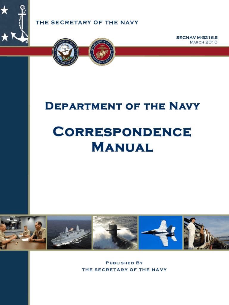 Fillable Online Department of the Navy Correspondence Manual. This