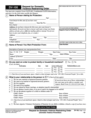 California Domestic Violence Restraining Order
