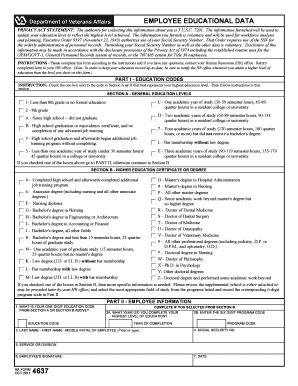 Employee Educational Data Form