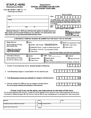 Mississippi Annual Information Return