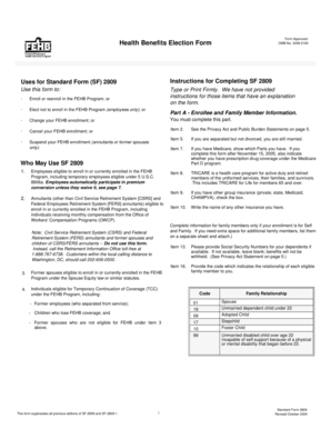 US Federal Employee Health Benefits Election Form