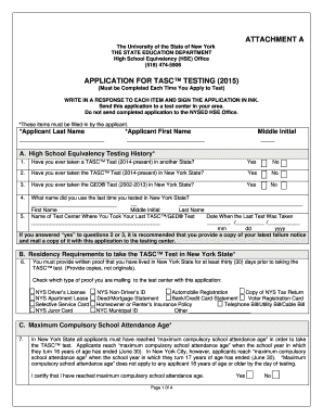 New York TASC™ Test Application