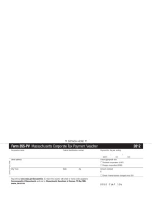 Massachusetts Corporate Tax Payment Voucher