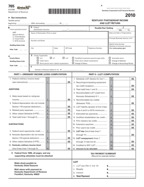 Kentucky Partnership Income Tax Return