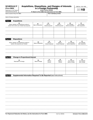 Form 8865 Schedule P