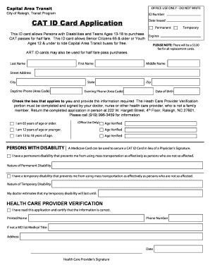 Capital Area Transit ID Card Application