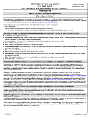 Application for Merchant Mariner Medical Certificate
