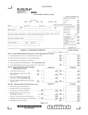 PA S Corporation/Partnership Information Return