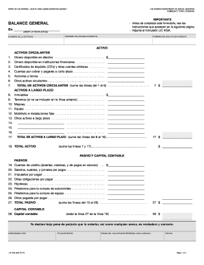 Formulario LIC 403