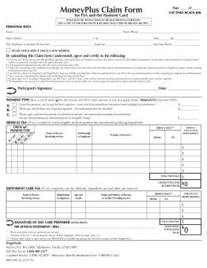 Flexible Spending Account Claim Form