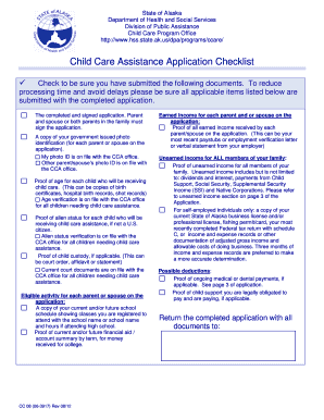 Alaska Child Care Assistance Application