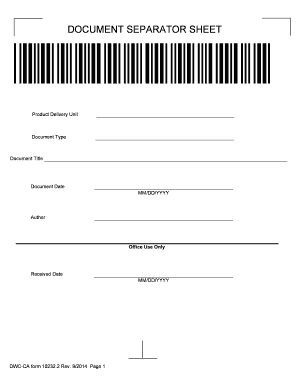 California Document Separator Sheet