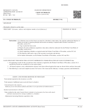 Connecticut Decedent's Estate Administration Account
